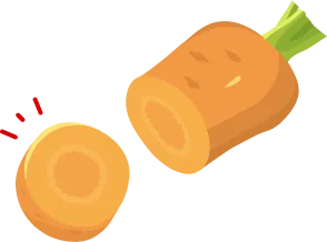 ニンジン20gで厚め輪切り1枚